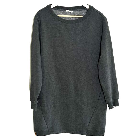 Tentree Fleece Crew Dress Size Large Pockets Organic Cotton Comfort Women - Picture 3 of 9